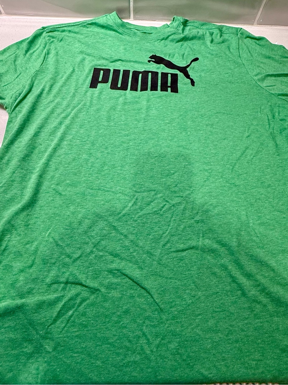 Puma Men’s Bright Green Tee with Black Logo